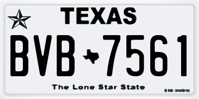 TX license plate BVB7561
