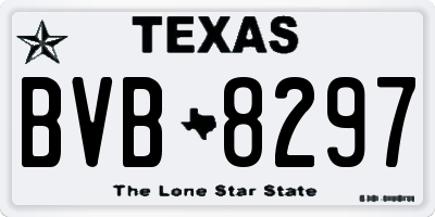 TX license plate BVB8297