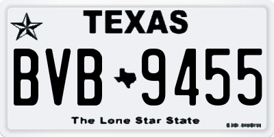 TX license plate BVB9455
