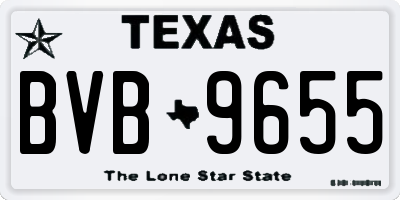 TX license plate BVB9655