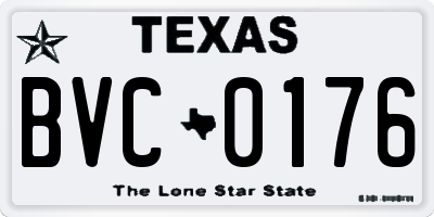 TX license plate BVC0176