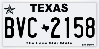 TX license plate BVC2158