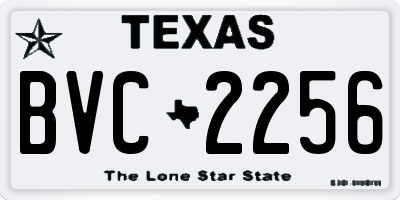TX license plate BVC2256