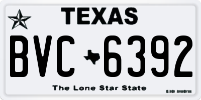 TX license plate BVC6392