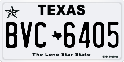 TX license plate BVC6405