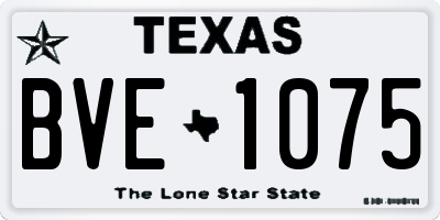 TX license plate BVE1075