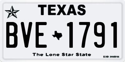 TX license plate BVE1791