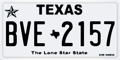 TX license plate BVE2157
