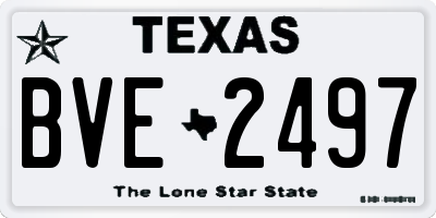 TX license plate BVE2497