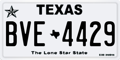 TX license plate BVE4429