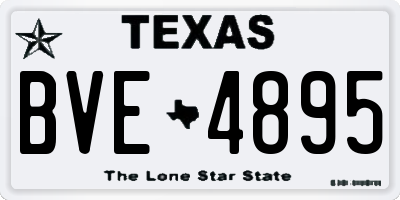 TX license plate BVE4895