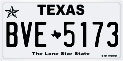 TX license plate BVE5173