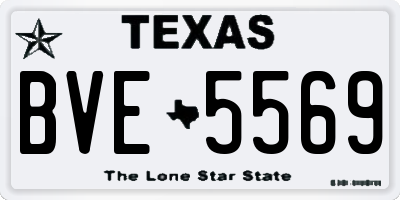 TX license plate BVE5569