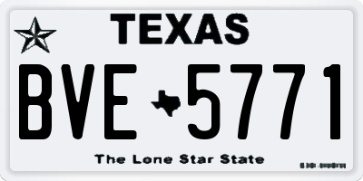 TX license plate BVE5771