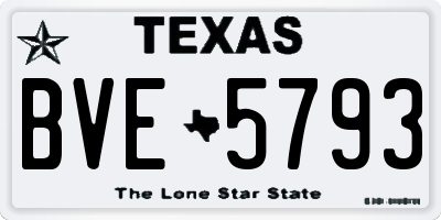 TX license plate BVE5793