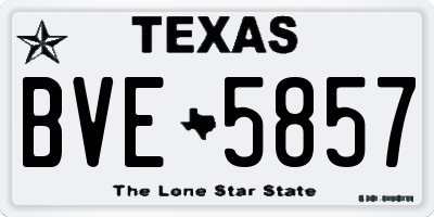 TX license plate BVE5857