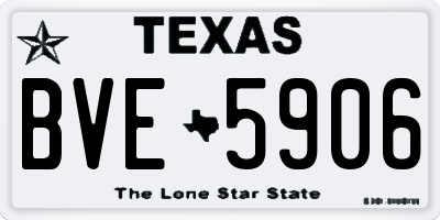 TX license plate BVE5906