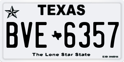 TX license plate BVE6357