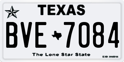 TX license plate BVE7084