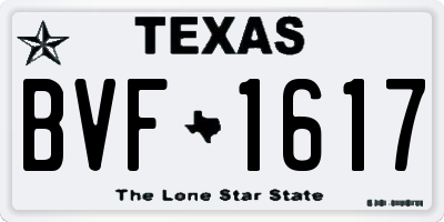 TX license plate BVF1617