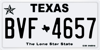 TX license plate BVF4657