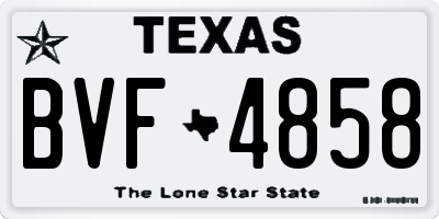 TX license plate BVF4858
