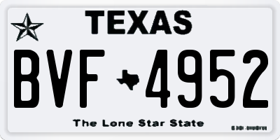 TX license plate BVF4952