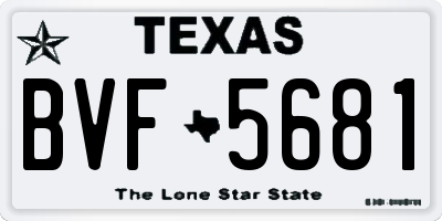 TX license plate BVF5681