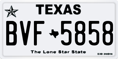 TX license plate BVF5858