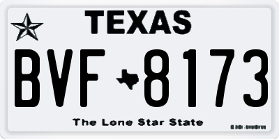 TX license plate BVF8173