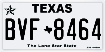 TX license plate BVF8464