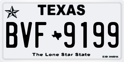 TX license plate BVF9199