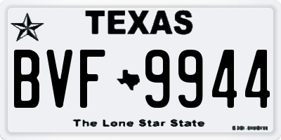 TX license plate BVF9944