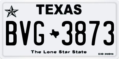 TX license plate BVG3873