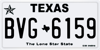 TX license plate BVG6159