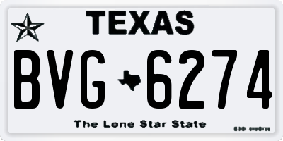 TX license plate BVG6274