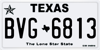 TX license plate BVG6813