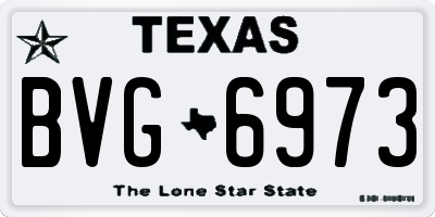TX license plate BVG6973