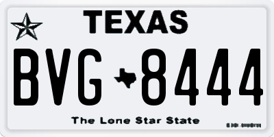 TX license plate BVG8444