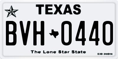 TX license plate BVH0440