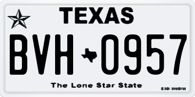 TX license plate BVH0957