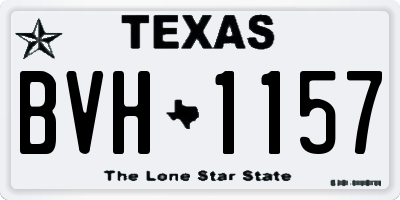 TX license plate BVH1157