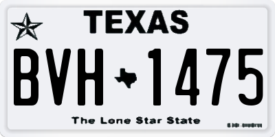 TX license plate BVH1475