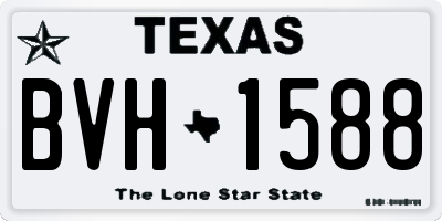 TX license plate BVH1588