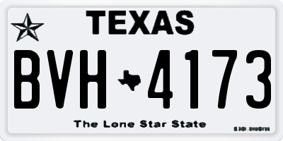 TX license plate BVH4173