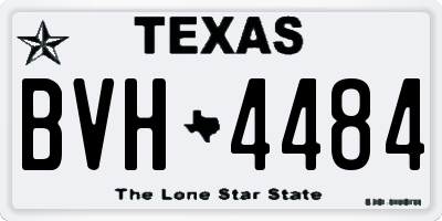 TX license plate BVH4484