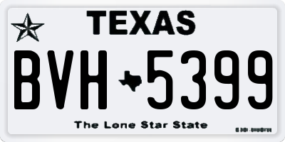 TX license plate BVH5399