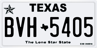 TX license plate BVH5405