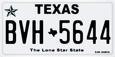 TX license plate BVH5644