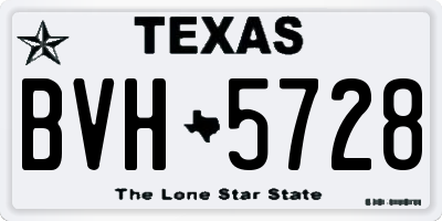 TX license plate BVH5728
